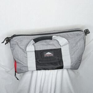 Jansport Heather Gray Duffle Bag | Men's Gym Workout Travel Weekender Luggage